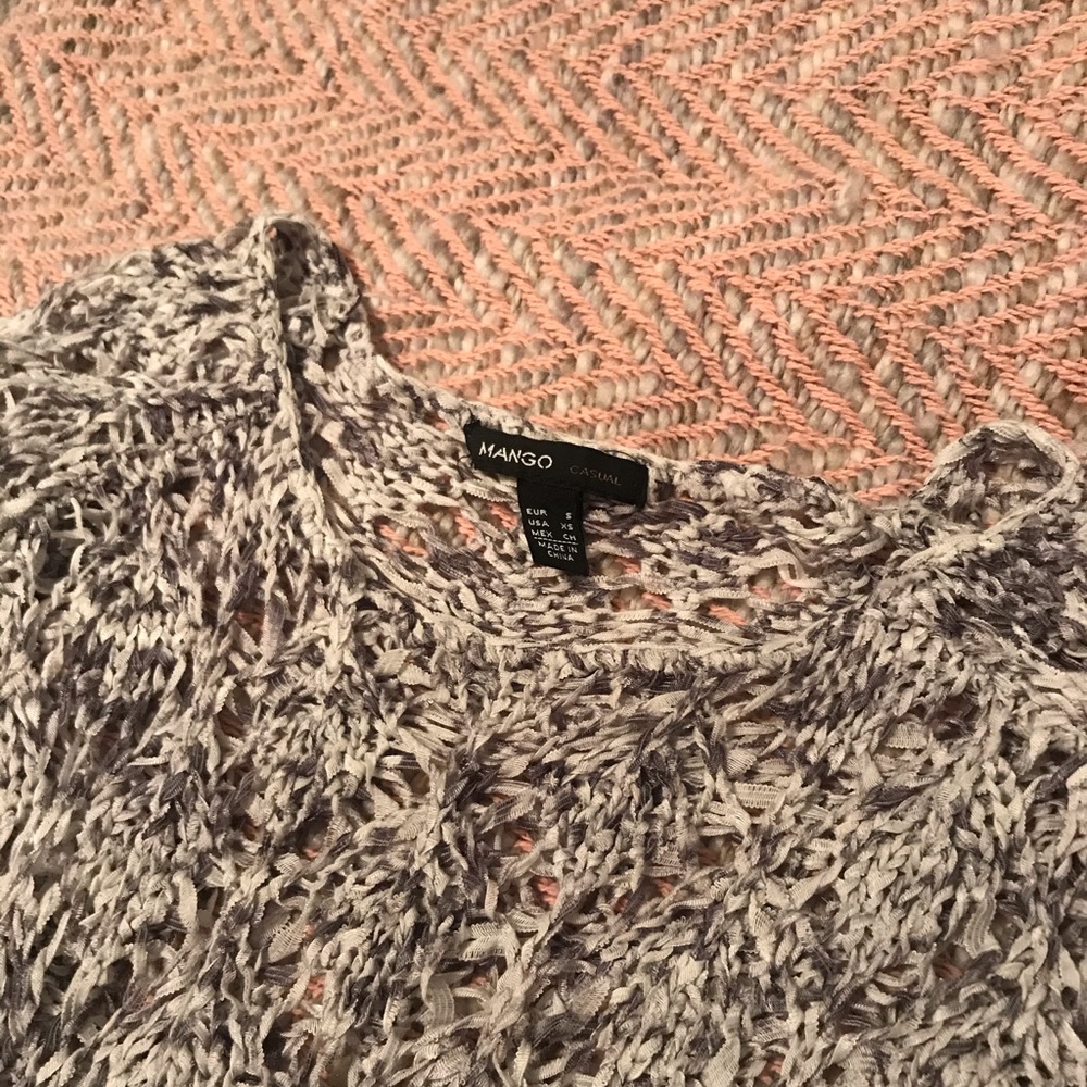 Mango open knit sweater XS